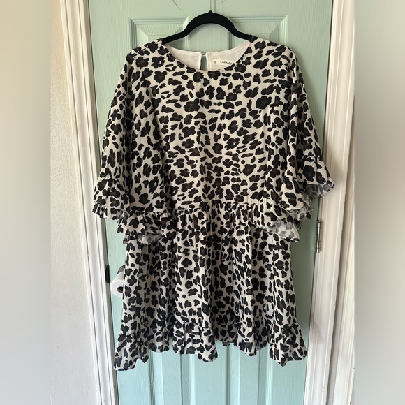 Caramela Leopard Print Ruffle Shift Dress – Size S - Picture 4 of 11
